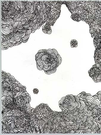 Untitled Drawing (growth on vellum)